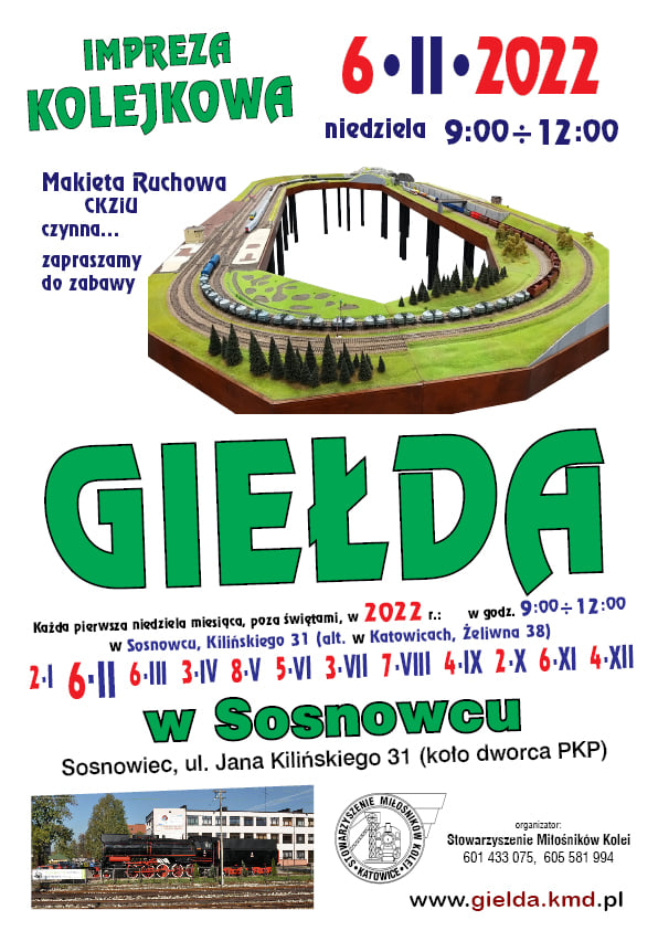 Gielda kolejkowa SMK Katowice, 6 lutego 2022