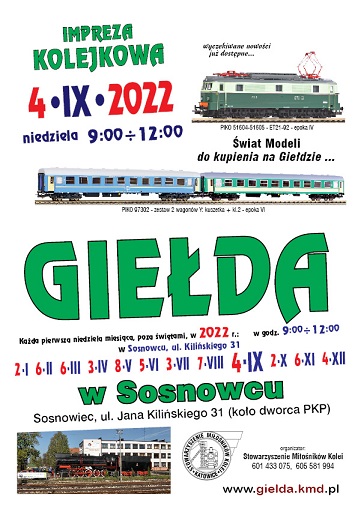 Giełda kolejowa Sosnowiec 4 września 2022