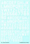 48821 - Cyfry i litery amerykańskie, kolor biały